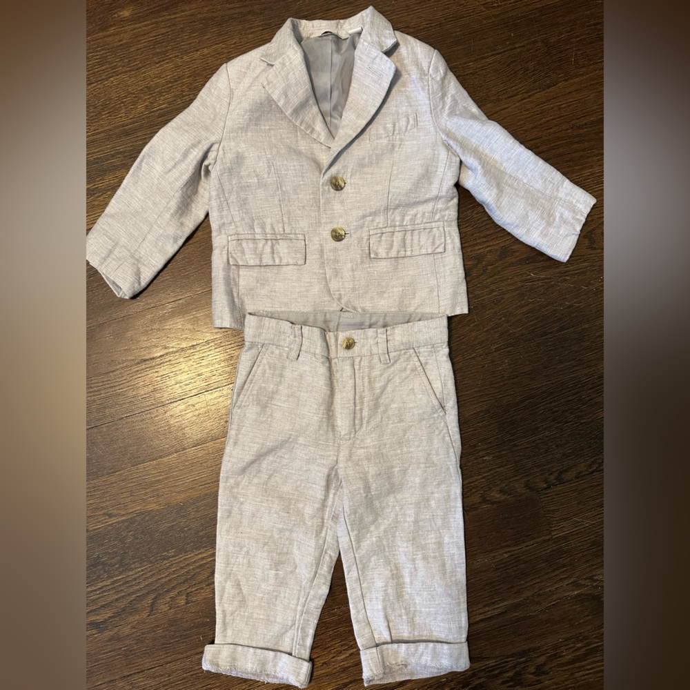 Janie and Jack Kids linen formal suit